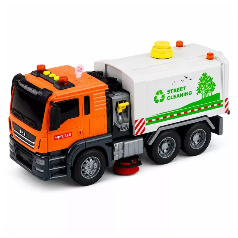 LEAN TOYS Máquina de Limpeza de Ruas com Sistema de Jato de Água, Luzes e Som