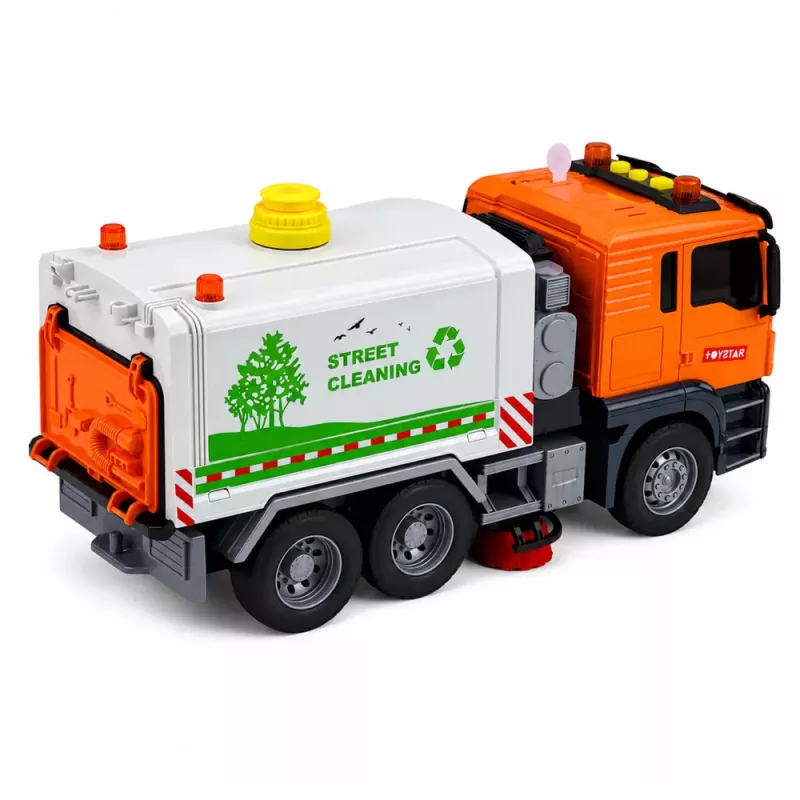 LEAN TOYS Máquina de Limpeza de Ruas com Sistema de Jato de Água, Luzes e Som