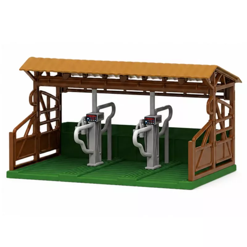 LEAN TOYS Conjunto de Quinta com Trator e Celeiro, Animais, Figuras e Acessórios, 44 peças