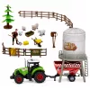 LEAN TOYS Conjunto de Quinta com Trator, Estábulo, Silo, Figuras, Animais, Ferramentas - 49 peças
