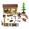 LEAN TOYS Conjunto de Quinta com Trator, Moinho de Vento, Estábulo, Reboque e Figuras de Animais, 45 peças