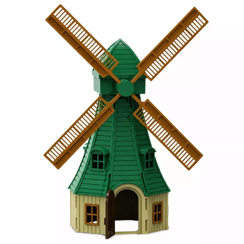 LEAN TOYS Conjunto de Quinta com Trator, Moinho de Vento, Estábulo, Reboque e Figuras de Animais, 45 peças