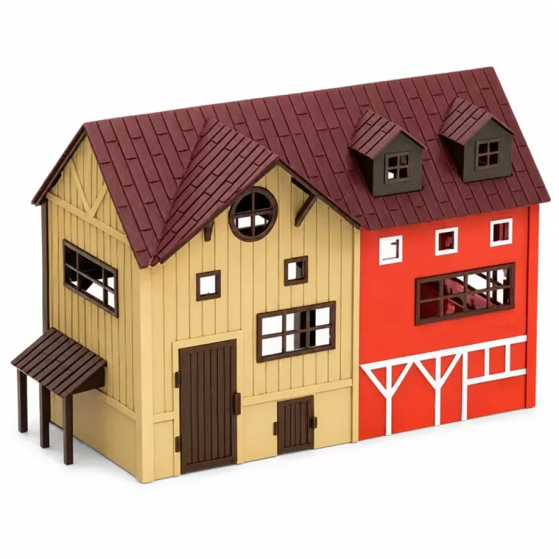 LEAN TOYS Conjunto de Quinta com Trator, Celeiro, Animais, Figuras e Acessórios, 37 peças