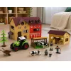LEAN TOYS Conjunto de Quinta com Trator, Celeiro, Animais, Figuras e Acessórios, 37 peças