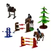 LEAN TOYS Conjunto Quinta Coudelaria Trator Percurso de Obstáculos Saltos Colinas Cavalos Figuras 72 unid.