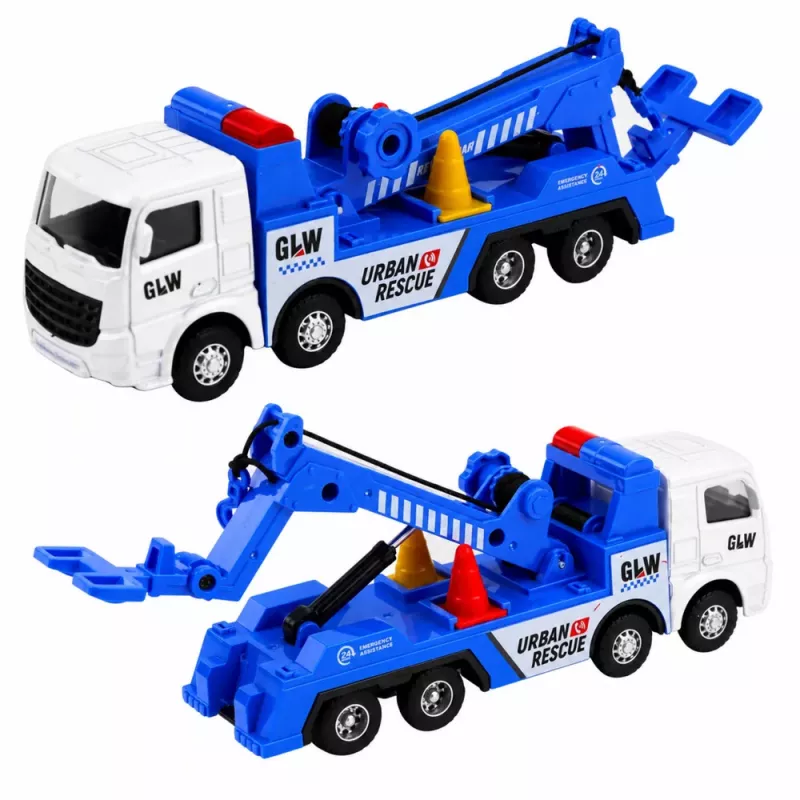 LEAN TOYS Camião Grua Cabine de Metal Gancho Ajustável 1:55