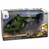 LEAN TOYS Helicóptero Militar com Gancho, Luzes e Sons Verde