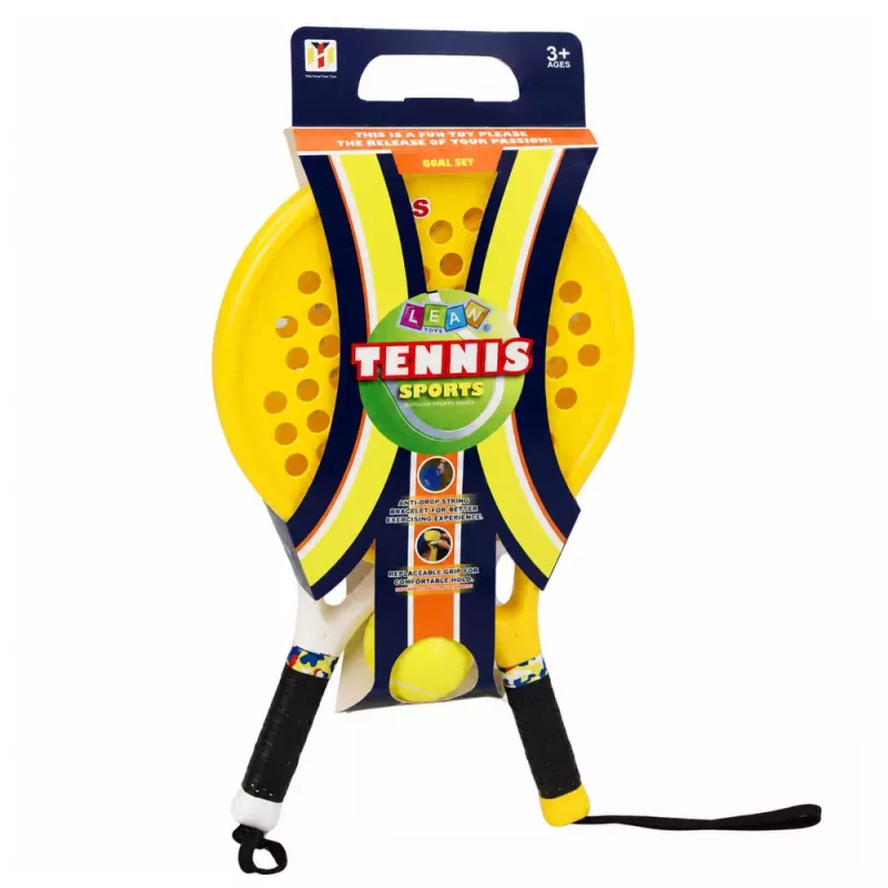 LEAN TOYS Conjunto Desportivo para Ténis de Praia, Ténis de Jardim, Raquetes, Bola de Espuma