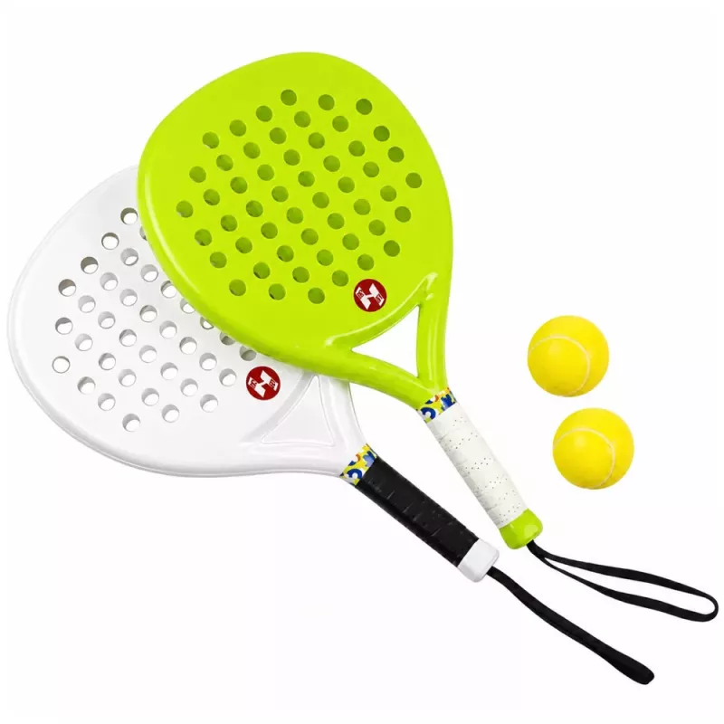 LEAN TOYS Conjunto Desportivo de Ténis de Praia e Jardim com Raquetes e Bolas de Espuma