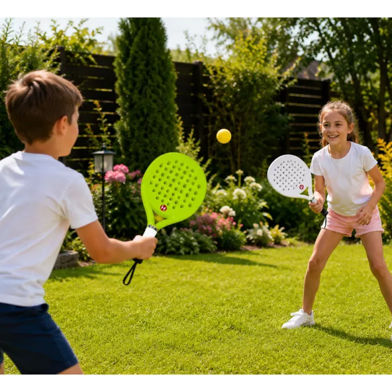 LEAN TOYS Conjunto Desportivo de Ténis de Praia e Jardim com Raquetes e Bolas de Espuma