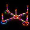 LEAN TOYS Jogo de Destreza Ringo para Crianças com Anéis e Postes com LED