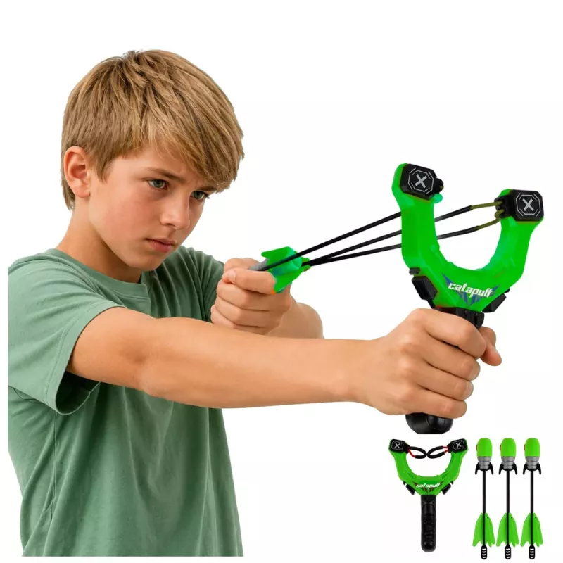 LEAN TOYS Conjunto Desportivo de Arcada Estilingue com Flechas de Espuma Assobiadoras 15M