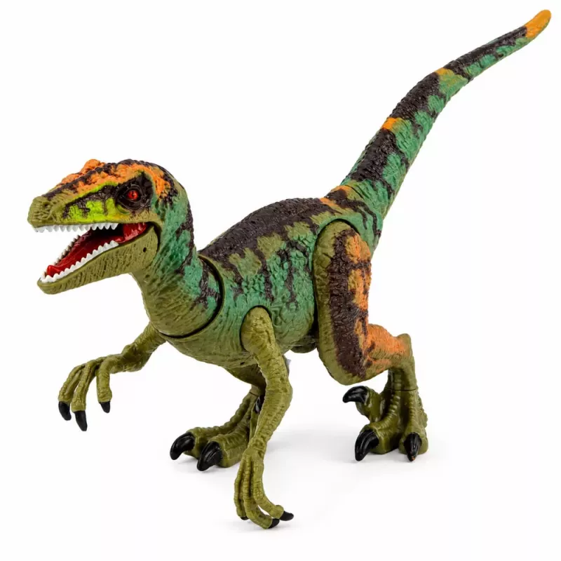 LEAN TOYS Figura de Dinossauro Velociraptor Realista com Membros Móveis e Sons