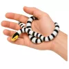 LEAN TOYS Figura de Serpente de Borracha Elástica Realista Preto e Branco 33 cm
