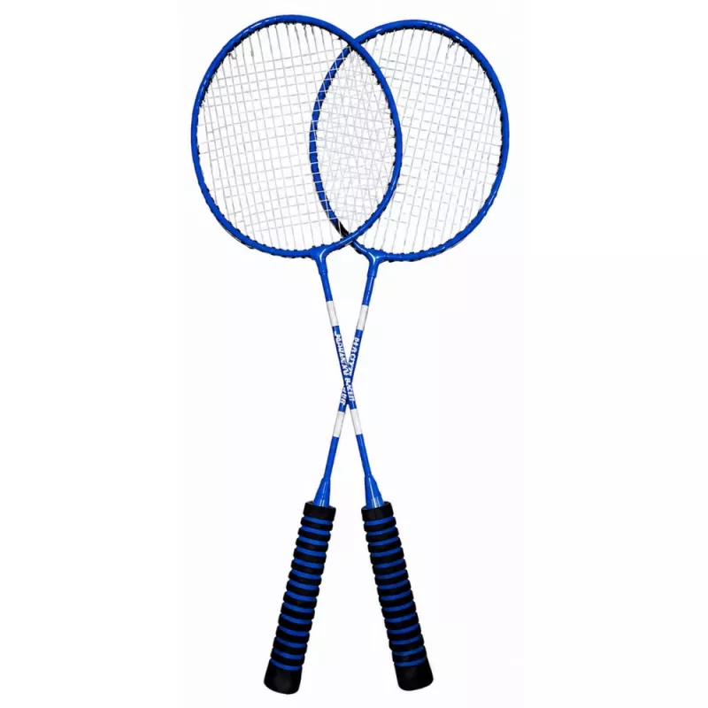 LEAN TOYS Conjunto de Badminton Raquetes Volantes Bolsa Azul