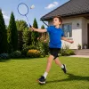 LEAN TOYS Conjunto de Badminton Raquetes Volantes Bolsa Azul