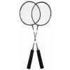 LEAN TOYS Conjunto de Badminton Raquetes Volantes Bolsa Preto