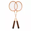 LEAN TOYS Conjunto de Badminton, 3 Raquetes, Volantes, Bolsa Laranja