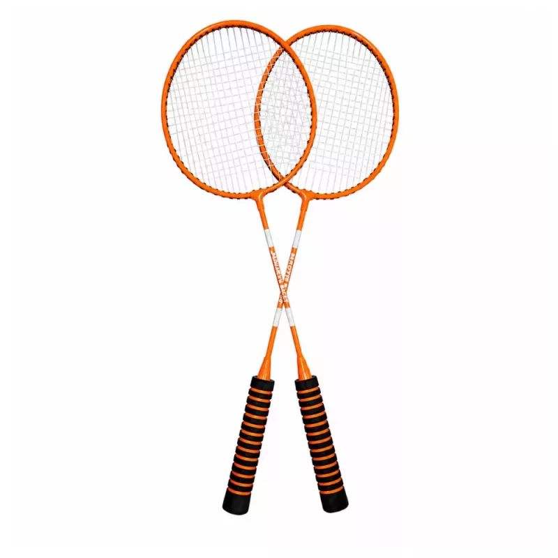 LEAN TOYS Conjunto de Badminton, 3 Raquetes, Volantes, Bolsa Laranja