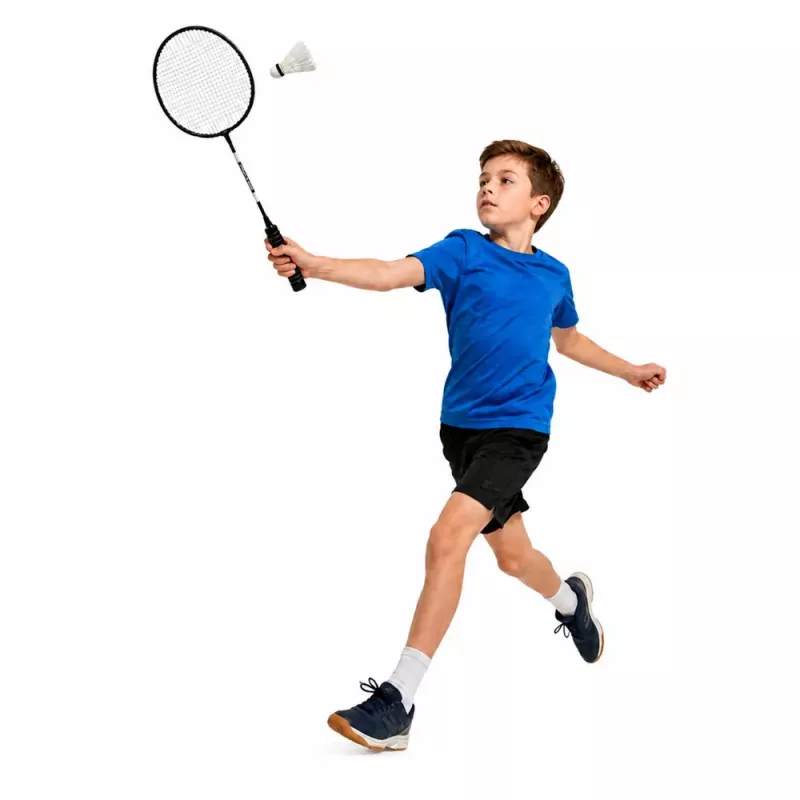 LEAN TOYS Conjunto de Badminton 2 Raquetes 3 Volantes Bolsa de Transporte Preto