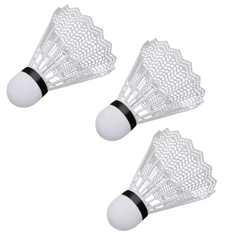 LEAN TOYS Conjunto de Badminton 2 Raquetes 3 Volantes Bolsa de Transporte Preto