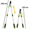 LEAN Tesoura de Jardim Telescópica Tesoura de Ramos com Punhos Antiderrapantes 68-92 cm