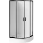 DEANTE Base de duche semicircular com cabine 90x90 cm preto mate