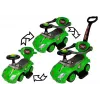 LEAN CARS Carro de empurrar 3 em 1 Mega Car para crianças pequenas com barra para os pais verde