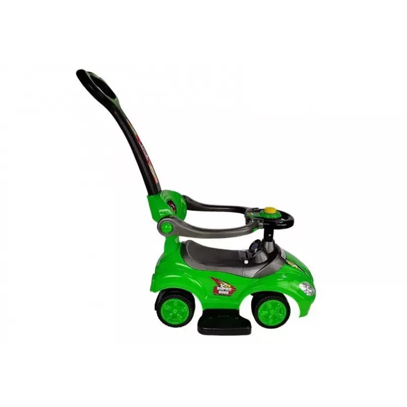 LEAN CARS Carro de empurrar 3 em 1 Mega Car para crianças pequenas com barra para os pais verde