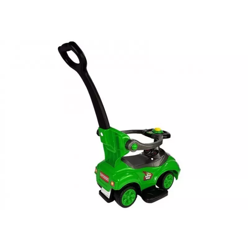 LEAN CARS Carro de empurrar 3 em 1 Mega Car para crianças pequenas com barra para os pais verde