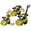 LEAN CARS Carro de empurrar 3 em 1 Mega Car para crianças pequenas com barra para os pais amarelo