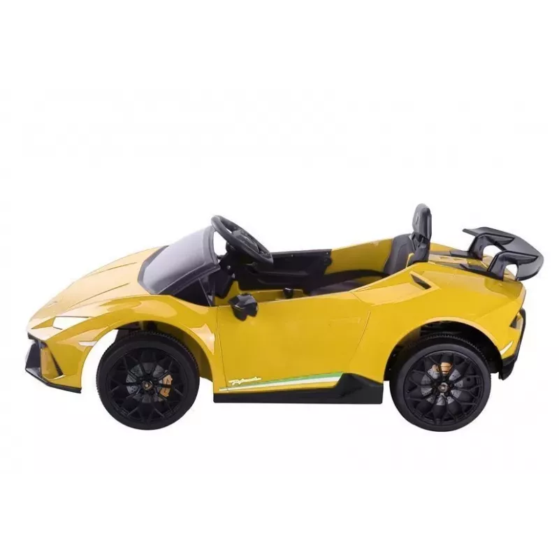 LEAN CARS Carro elétrico para crianças Lamborghini Huracan amarelo