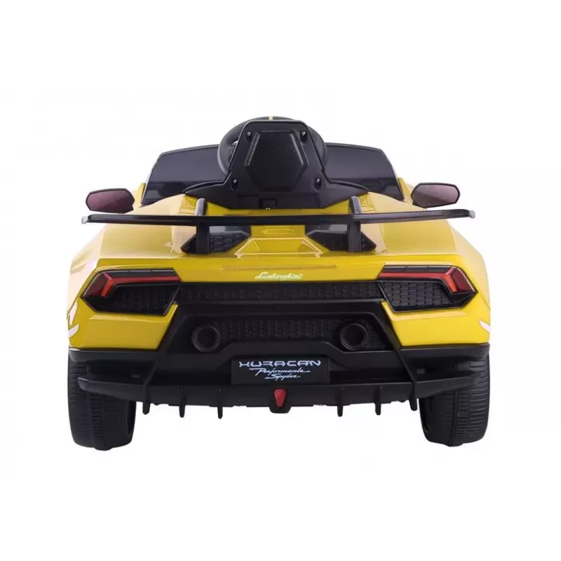LEAN CARS Carro elétrico para crianças Lamborghini Huracan amarelo