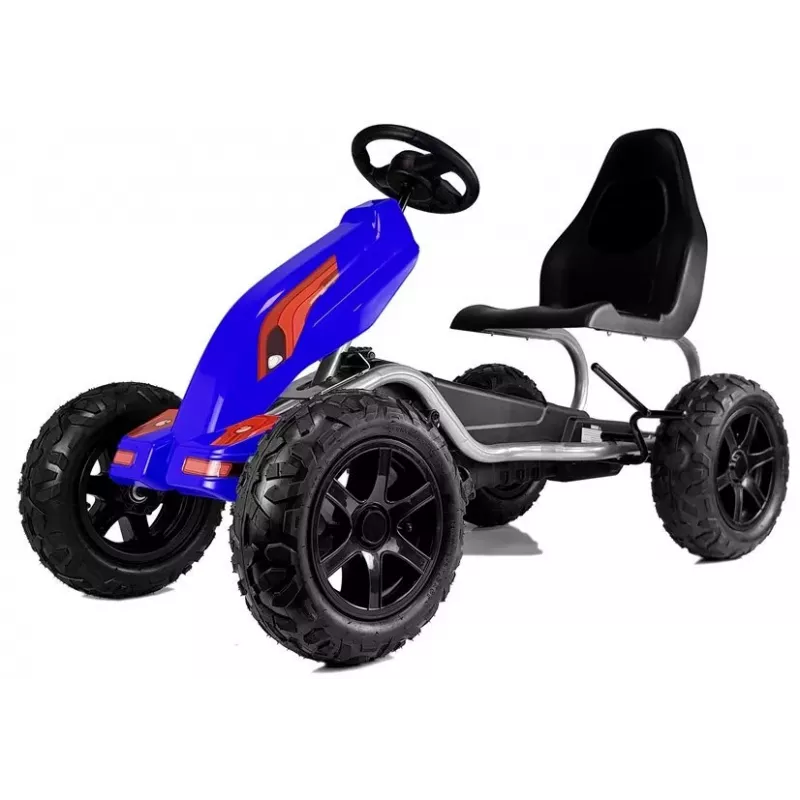 LEAN CARS Kart a pedais B012 rodas insufláveis azul
