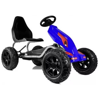 LEAN CARS Kart a pedais B012 rodas insufláveis azul
