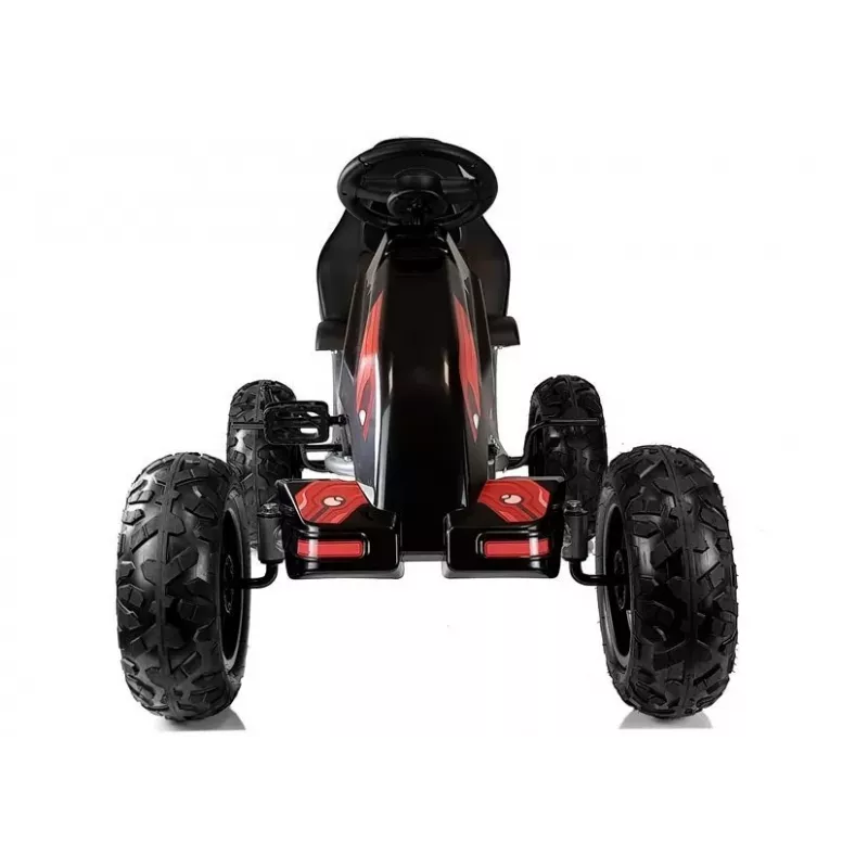 LEAN CARS Kart a pedais B012 pneus insufláveis preto para crianças 3-8 anos
