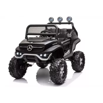 LEAN CARS Veículo elétrico para crianças Mercedes Unimog S preto