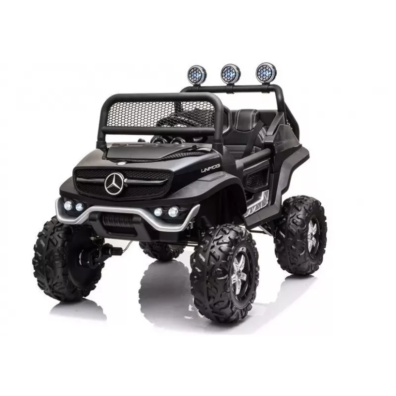 LEAN CARS Veículo elétrico para crianças Mercedes Unimog S preto