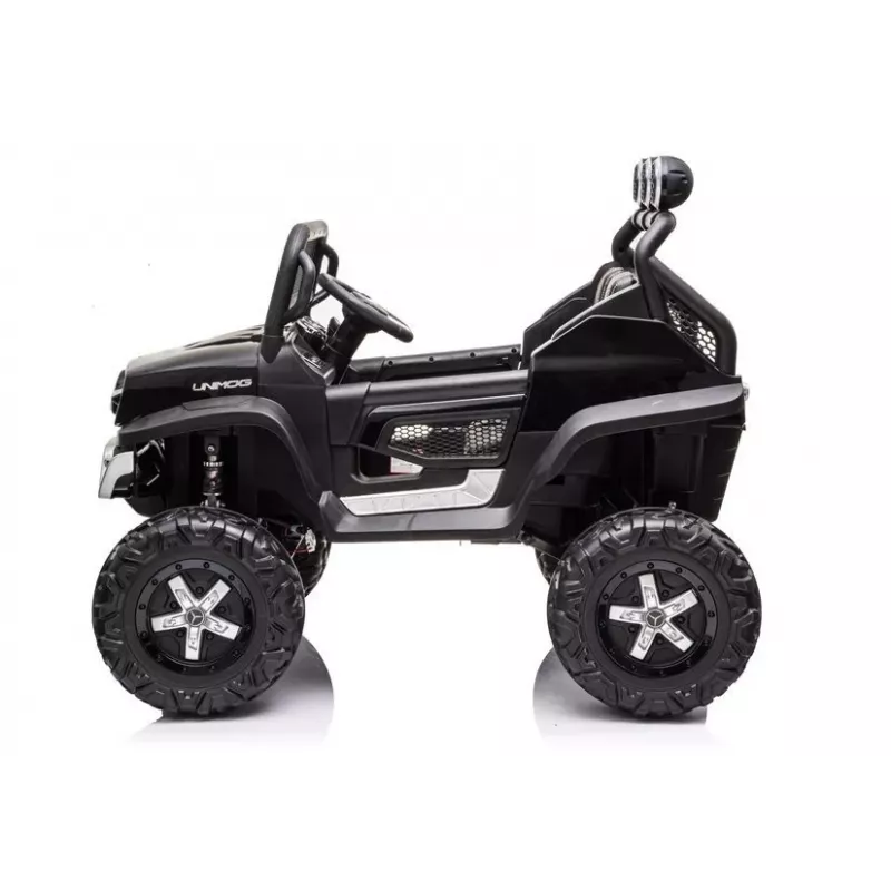 LEAN CARS Veículo elétrico para crianças Mercedes Unimog S preto