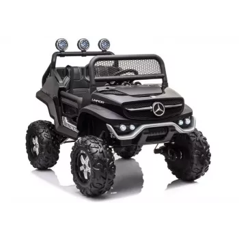 LEAN CARS Veículo elétrico para crianças Mercedes Unimog S preto