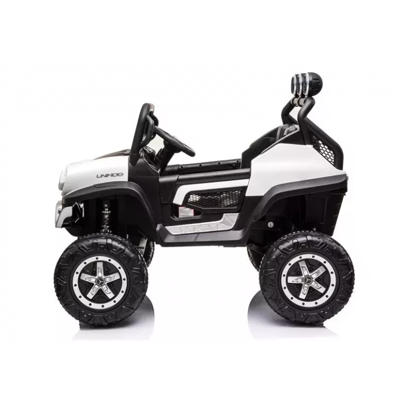 LEAN CARS Veículo elétrico para crianças Mercedes Unimog S branco