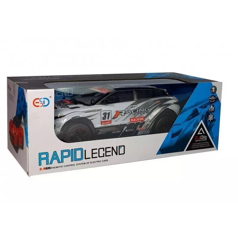 LEAN TOYS RC 1:10 Carro de Corrida Rally Desportivo Branco