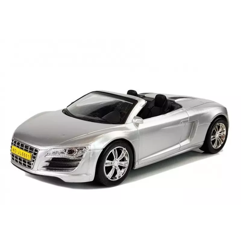 LEAN TOYS Carro de brincar descapotável prateado 1:18