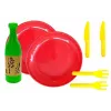 LEAN TOYS Conjunto de sushi para crianças com talheres - brinquedo de madeira de 27 peças para jogos de faz de conta