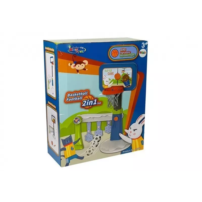 LEAN TOYS Conjunto de basquetebol para crianças jogo de pontos - marcador eletrónico, altura ajustável