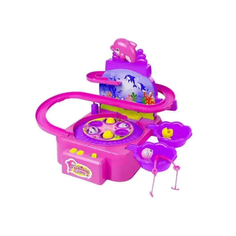 LEAN TOYS Conjunto de pesca rosa