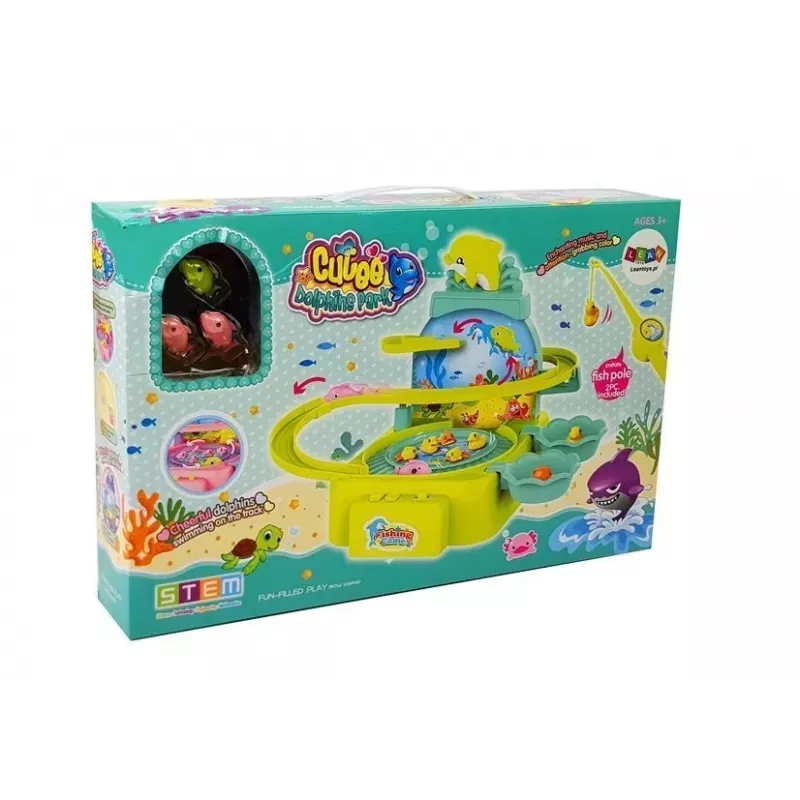LEAN TOYS Conjunto de pesca rosa