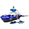 LEAN TOYS Barco de transporte policial com carros, sons e luzes