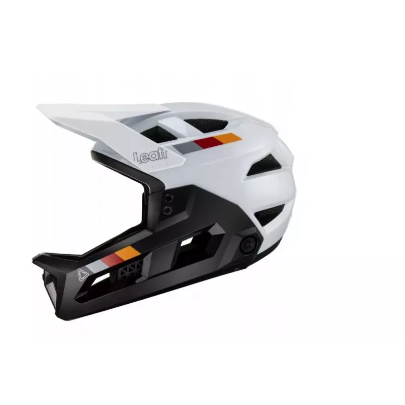 LEATT Capacete de Bicicleta MTB Enduro 2.0 V23 com Queixeira Amovível, Tamanho L (59-63 cm), Branco