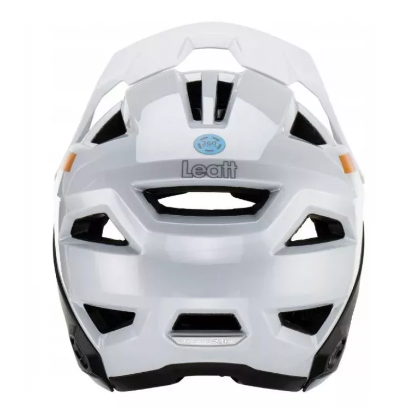 LEATT Capacete de Bicicleta MTB Enduro 2.0 V23 com Queixeira Amovível, Tamanho L (59-63 cm), Branco